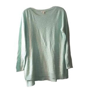 Eileen Fisher Organic Linen Cotton Tunic Medium Mint Green NWOT